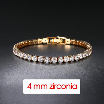POPULAR - Trendy AAA+ Cubic Zirconia Silver Color Women's Tennis Bracelet - Hand Made jewellery - The Jewellery Supermarket